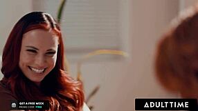 Aidra Fox is a hot girl with red hair and she has a lesbian sex with another girl