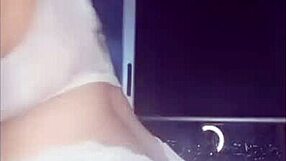 Hot milf in lingerie, dancing and teasing