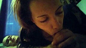 My girlfriend gives a deep blow job and gets cum inside her mouth