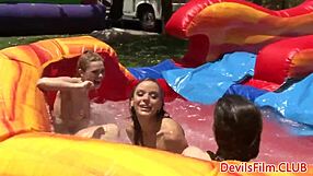 Lesbians have hot outdoor sex with toys and oral sex