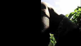 Wild open legs of an African girl in a hardcore fuck tour