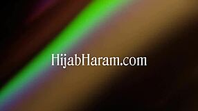 Young Middle Eastern woman in hijab gets naughty with her father’s help