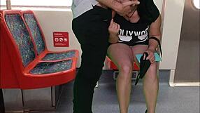 Young Brazilian teen flashes and gives a public handjob