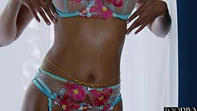 Beautiful Latina babe gets a romantic visit at home