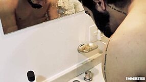 Halloween threesome with BBW and small tits for creampie