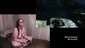 Naked play through of The Last of Us part 2 with sexy tattoos and piercings