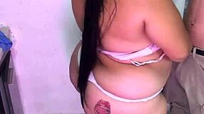 Stepson's forbidden desire: Step-mom's big ass and a hot blowjob