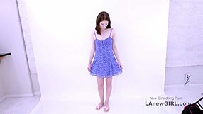 Two pretty brunettes become lesbian during a photoshoot casting