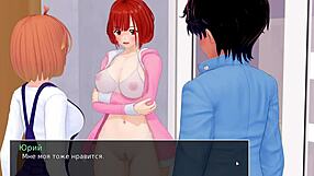 Hentai game with big tits and cunilingus scene