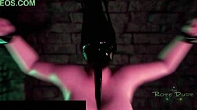 Anime style BDSM scene with gagging and more