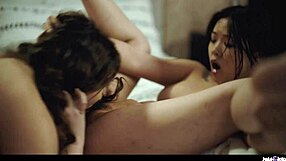 Wet and wild lesbian action with rough sex and more