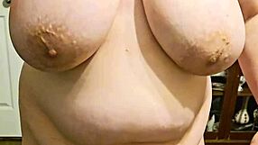 Chubby wife's slow-motion tit shake is a sight to see