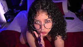 Cum covered ebony step-sister's big ass