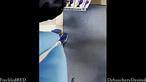 Big dick glory hole action with facial finish