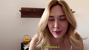 Close-up footage of a taboo stepbrother and stepsister couple