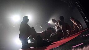 Gay porn stars party at the night club and have sex with each other