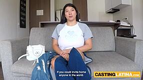 Big-boobed Latina Kaori in hardcore casting with producer