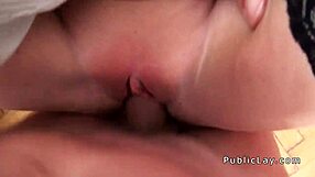 Public display of affection with a hungarian beauty and a steamy blowjob