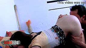 Skinny Spanish teen Clara's wild BDSM with David