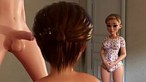 3D animated MILF, teen, and friend in explicit sex scenes