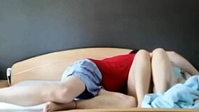 Housewife with extra weight shares a bed with her stepson