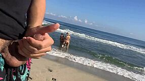 Big tits babes help me finish in public beach