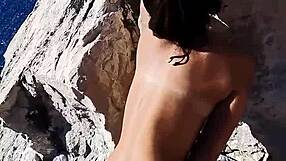Public beach POV sex with 19-year-old babe in hot scene