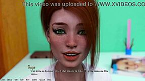Hentai game with busty redhead and monster cock action