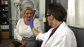 Gynaecologist's hardcore exam in a European big tits hentai