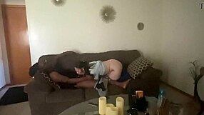 Beautiful amateur gets big black cock and sucks it deeply while shaking her ass