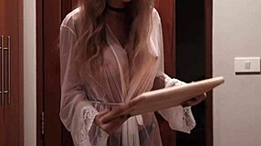 Step-sister’s innocent look hides her real desires and she gives me a deep blow job