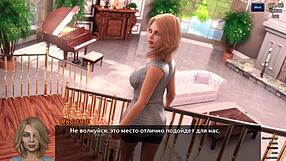 3D animated girlfriend enjoys a hot bath and a cock tease