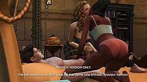 3D animated threesome in Harry Potter fiction