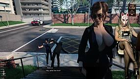 Prison guard in steamy threesome hentai orgy