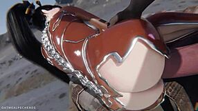 Eve from Stellar Blade gets rough sex with a big cock in a loop