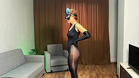 Redhead wife loves being fucked in nylons and cum on ass