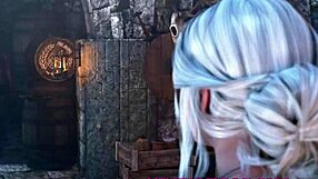 Big cocked succubus seduces Ciri in Witcher parody hentai
