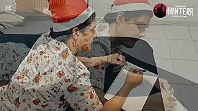 Papai Noel punishes naughty twink with his big cock