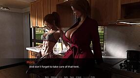 Big-boobed teacher falls for my huge futa cock