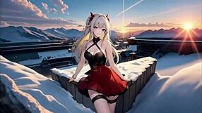 Meira Tsukino's curvaceous body in dress, a fetishist's dream