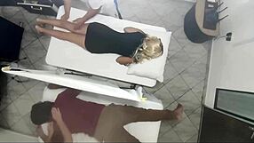 Young wife gets a sensual massage with her friend's help