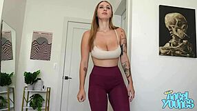 Angel Youngs gets a big cock as a step-sis gift