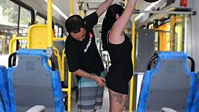 Gay man masturbates openly on the bus and climaxes