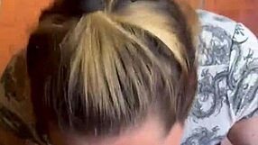 Young girlfriend gets messy with cum and vomit while giving blowjob