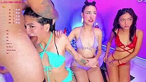 College girls dominate and swallow big cocks in groups