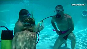 Cum Exploding Everywhere in the Pool from Cruz's Wild Blowjobs!
